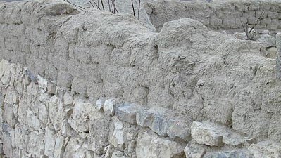 Mudbricks On Stone Foundation Near Derbe Tb010101735 Bibleplaces
